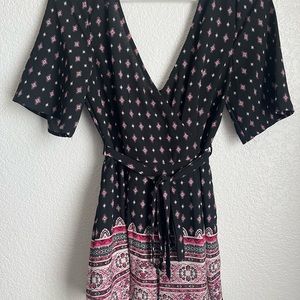 black and pink romper